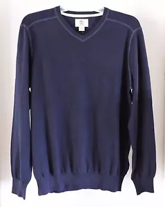 Timberland Men's Williams River V-Neck Blue Cotton Sweater X-Large #6641J NWT - Picture 1 of 2