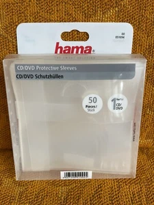 Hama 50x Kunststoff Schutz-Hüllen CD-Hüllen Sleeves CD DVD Blu-Ray CD-Tasche PP - Bild 1 von 3