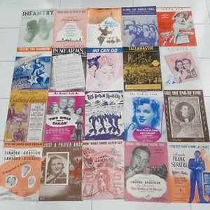 💖 Lot-160 Pieces SHEET MUSIC 20s 1930s 30s 40s Vintage Jazz Movie Cosby Sinatra - Picture 1 of 13