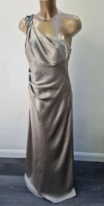 NEW Monsoon Embellish Wedding Special Occasion Long 100% Silk Prom Dress 12 - Picture 1 of 6
