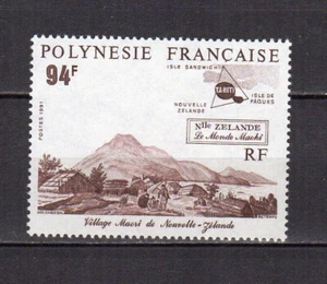 Polynésie 1991 Y&T381 village maori de Nouvelle Zélande timbre neuf MNH /TE5281 - Imagen 1 de 1