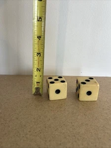 "Par de dados Jumbo de baquelita/catalina Crisloide vintage 34,9 mm 1 3/8"" caja original" - Imagen 1 de 10