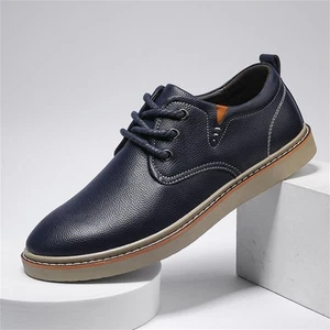 Men's Dress Sneaker Leather Oxfords Business Casual Shoes for Men - Picture 1 of 6