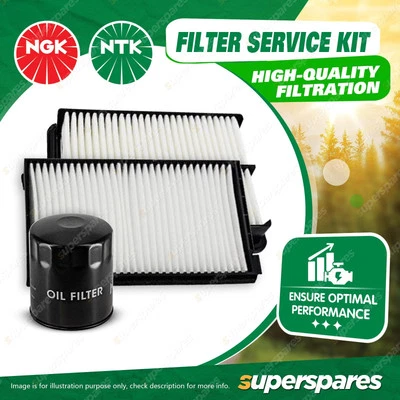 NTK Air Oil Cabin Filter Service Kit for Hyundai Accent RB 1.4L G4LC 2015-2017 - image 1 of 2