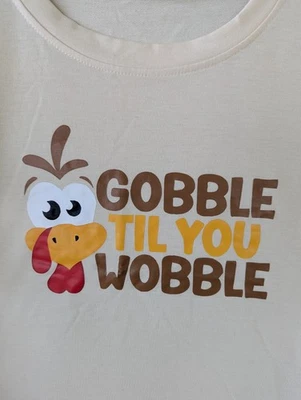 Thanksgiving Turkey Gobble Long Sleeve Shirt 4XL Unisex - Image 1 of 4