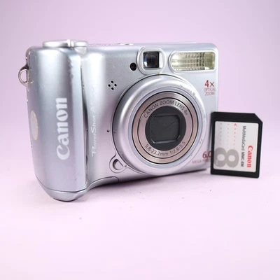 Canon Digital Camera PowerShot A540 6.0MP Silver Tested - Image 1 of 4