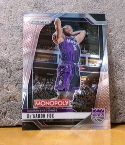 MONOPOLY BASKETBALL CARD SACRAMENTO KINGS DE'AARON FOX - Picture 1 of 2