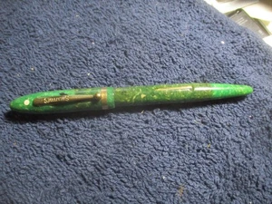 Vintage Sheaffer Lifetime White Dot Balance Fountain Pen Jade Green Lever - Picture 1 of 2