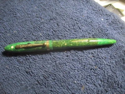 Vintage Sheaffer Lifetime White Dot Balance Fountain Pen Jade Green Lever - Image 1 of 2