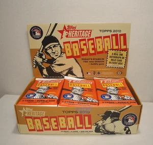 2010 Topps Heritage Baseball 24 Einzelhandelspackungen mit einem kurzen Druck in jeder Packung - Bild 1 von 4