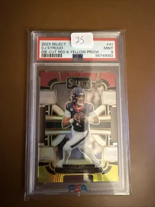 2023 Panini Select Concourse C.J. Stroud Red - Yellow Prizm Die-Cut (RC) - Picture 1 of 2