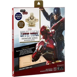 IncrediBuilds Marvel Captain Marvel Civil War 3D Wood Model and Book - Picture 1 of 4