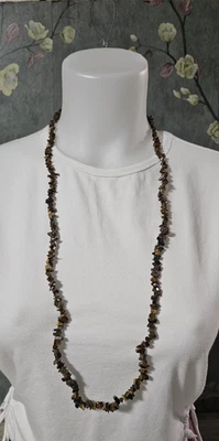 Pullover Tiger's Eye Chips Bead Necklace - Image 1 of 4