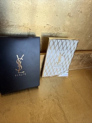 YVES SAINT LAURENT YSL BEAUTE Logo Hand Mirror Compact Portable Gold 2.25 x 3.25 - Image 1 of 2