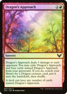 Magic The Gathering MTG DRAGON'S APPROACH FOIL Strixhaven: School of Mages NM - Picture 1 of 1