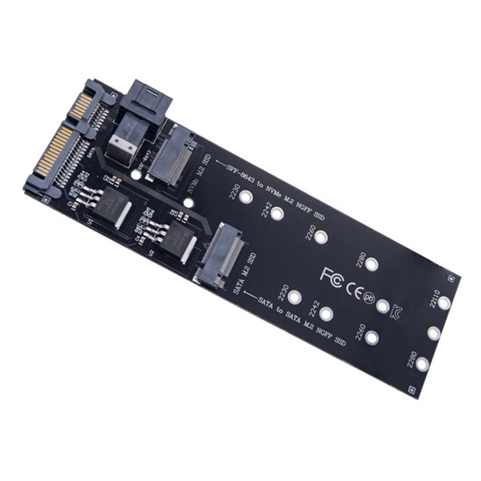 22Pin SATA M.2 SSD Adapter SFF-8643 to NVMe M.2 NGFF SSD for Mainboard d - Image 1 of 4