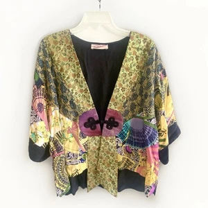 Vtg Sterling Styles Kimono One Size Whimsigoth Art To Wear Tapestry Lace - Picture 1 of 11