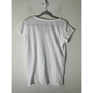 Velvet by Graham & Spencer White Cap Sleeve Cotton Tee Sz L - Bild 1 von 2
