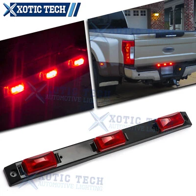 Red Lens LED Truck Bed Tail Rear Center Tailgate Mounted Running Light Bar 17" - Image 1 of 4