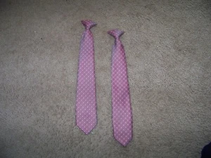 Boys Clip-On Necktie Dupont Teflon Fabric Protection Treated 15" Polyester Clean - Picture 1 of 9