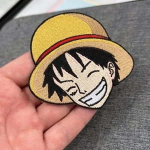 Monkey D Luffy One Piece Straw Hat Embroidery Patch Iron On Anime Manga - Picture 1 of 2