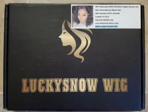 Luckysnow Wig. 100% Virgin Human Hair. 14 Inch. Swiss Lace. 150% Density. - Picture 1 of 9