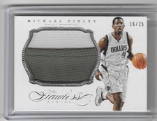MICHAEL FINLEY 2013/14 PANINI FLAWLESS JUMBO 2 COLOR  PATCH #16/25