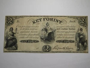 Billete de banco de moneda obsoleta de $2 18__ de Nueva York NY! Fondo húngaro Ket Forint - Imagen 1 de 2