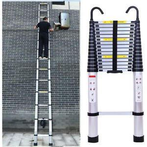 14FT-20FT Tall Telescoping Ladder Extension Collapsible Ladders Aluminum