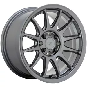 16x8 +28 Motegi MR156 S12 4x100,4x4.5 Gloss Gunmetal Wheels (Set of 4) - Picture 1 of 3
