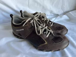 Women's Skechers Brown Bikers Sneakers Suede Leather Shoes Sz 10 21434 - Picture 1 of 7