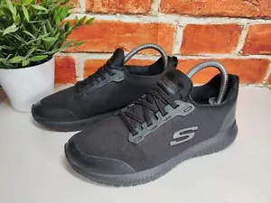 WOMENS SKECHERS WORK SLIP RESISTANT MEMORY FOAM RELAXED FIT UK 4.5 BLACK TRAINER - Picture 1 of 8
