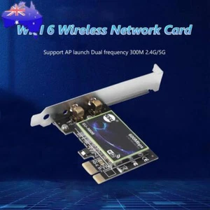 Dual Band PCI-E 1X Wireless Network Card Ethernet WiFi6 Adapter Converter - Picture 1 of 7