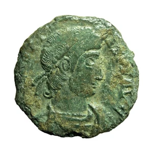 Moneda Romana Constans Nummus AE21mm Busto/Emperador en Galera 04074 - Imagen 1 de 3