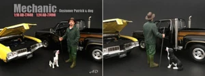 Mechanic Customer Patrick & Dog Figur Mechaniker 1:18 American Diorama AD-77448 - Bild 1 von 1