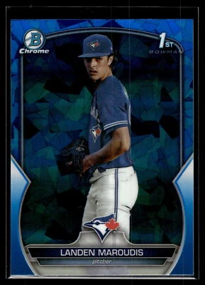 Landen Maroudis 2023 Bowman Draft Chrome 1st Sapphire Edition A Card #BDC-138 - Image 1 of 2