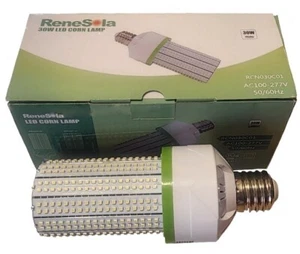 RENESOLA 30 W LED CORN LAMP LIGHT BULB 100-277V E39 BASE 3000K RCN030C0102 - Picture 1 of 2