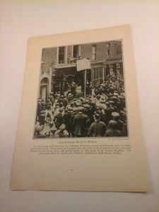 Vtg 1920 WW1 PRINT of WWI Events & People  ANTI-GERMAN RIOTS IN BRITAIN - Picture 1 of 1