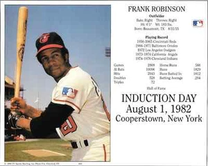 Frank Robinson - Hall of Fame Baltimore Orioles -  8" x 10" Supercard - Picture 1 of 3