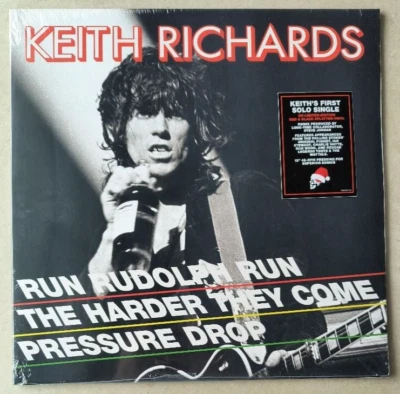 Keith Richards Run Rudolph Run 12" splatter vinyl new sealed The Rolling Stones - Image 1 of 4