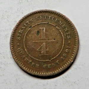 Straits Settlements 1/4 Cent 1901 Bronze KM#14 - Picture 1 of 2