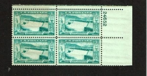 1952 U.S. COMMEM 3c GRAND COULEE DAM   Plt#Blk Sc#1009 M/NH/OG PRISTINE - Picture 1 of 1