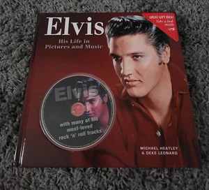 Elvis: His Life in Pictures and Music w/CD by Michael Heatley Hardcover Like New - Imagen 1 de 2