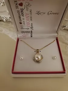 Perlenkette und Ohrringe "Love Grows" NEU 18k GP Kay's Jewelers - Bild 1 von 7