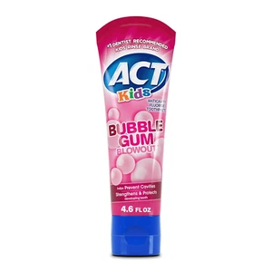 ACT Kids Anticavity Fluoride Toothpaste 4.6 oz. Bubble Gum Blowout - Picture 1 of 9