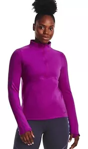 Camicia donna UA Train tempo freddo 1⁄2 cerniera viola/nera Under Armour Running L - Foto 1 di 6