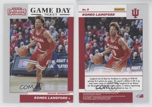 2019 Panini Contenders Draft Picks Game Day Tickets Romeo Langford #9 Rookie RC