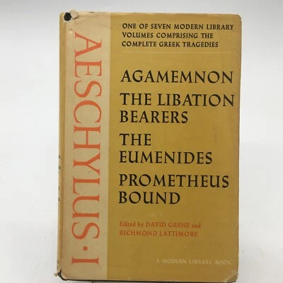 THE COMPLETE GREEK TRAGEDIES Volume 1: AESCHYLUS 1 Modern Library Book - Image 1 of 4