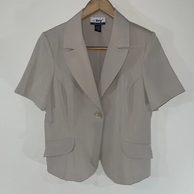 Traje para mujer Who's Tracy by Tracy Evans 14 beige tostado falda y blazer SS 2 piezas Foto 1 de 4