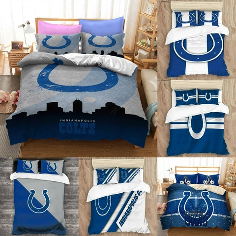Indianapolis Colts Bedding Set 3PCS Comforter/Duvet Cover Pillowcases Full Size Cover